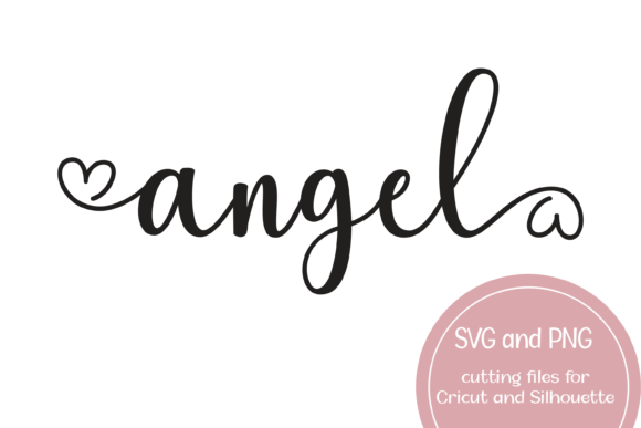 Angel SVG Printable Design in Heart