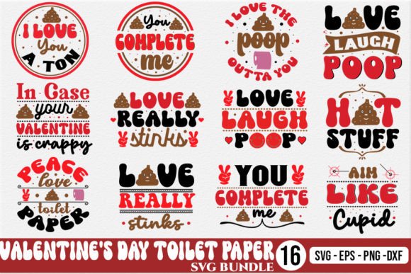 Valentine s Day Toilet Paper Svg Bundle