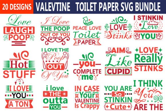 Valentine Toilet Paper Svg Bundle
